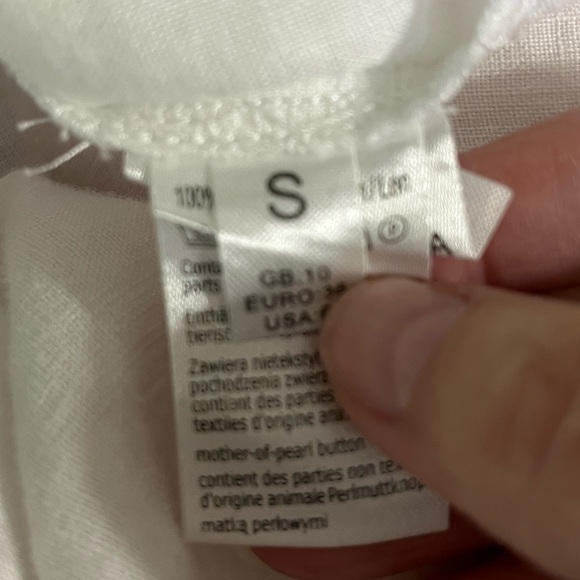 Malvin women’s 100% linen white 3/4 sleeve festival bohemian hippie blouse Small - Picture 8 of 11